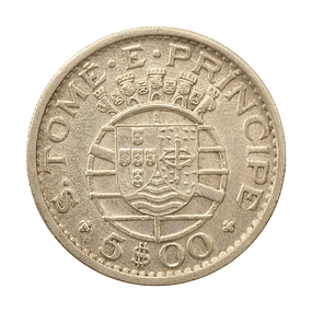 São Tome e Príncipe - 5 Escudos 1962 Prata