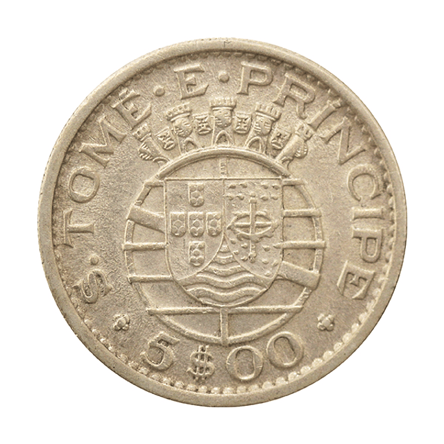 São Tome e Príncipe - 5 Escudos 1962 Prata