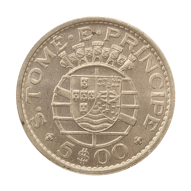 São Tome e Príncipe - 5 Escudos 1971 Cupro-Níquel