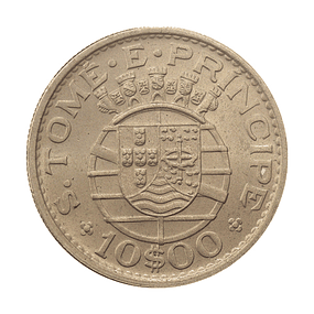 São Tome e Príncipe - 10 Escudos 1971 Cupro-Níquel