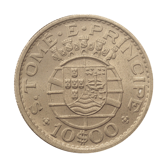 São Tome e Príncipe - 10 Escudos 1971 Cupro-Níquel