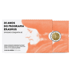 Proof - 2.00 Euro 35.° Aniversário do Programa Erasmus 2022