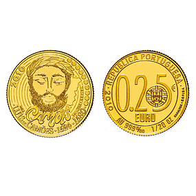 Ouro - 1/4 Euro Luis de Camões 2010