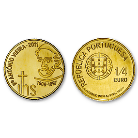 Ouro - 1/4 Euro Padre António Vieira 2011