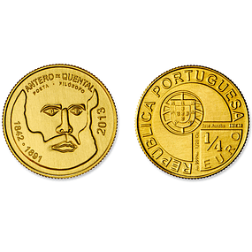 Ouro - 1/4 Euro Antero Quental 2013