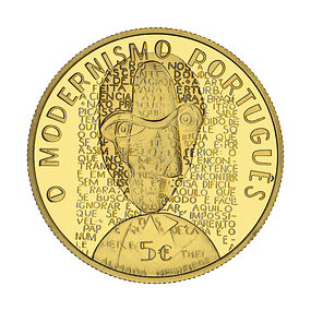 Ouro - 5.00 Euros Série Europa - O Modernismo 2016