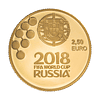 Ouro - 2.50 Euros Campeonato do Mundo da Fifa 2018