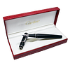 Cartier ST180012 Diabolo Fountain Pen Resina Preta e Platina