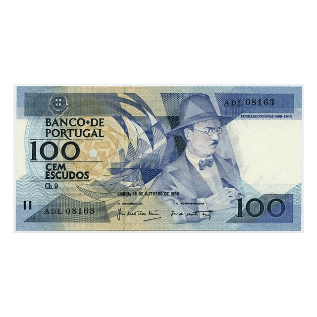 100 Escudos Fernando Pessoa 16.10.1986