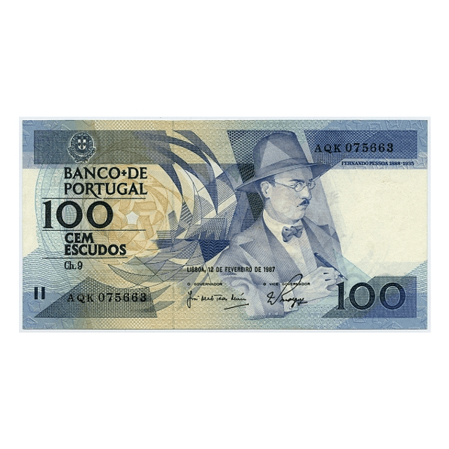 100 Escudos Fernando Pessoa 03.12.1987