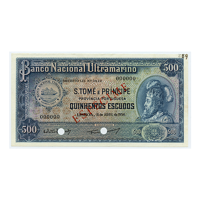 São Tomé e Principe 500 Escudos 18.04.1956 - Specimen