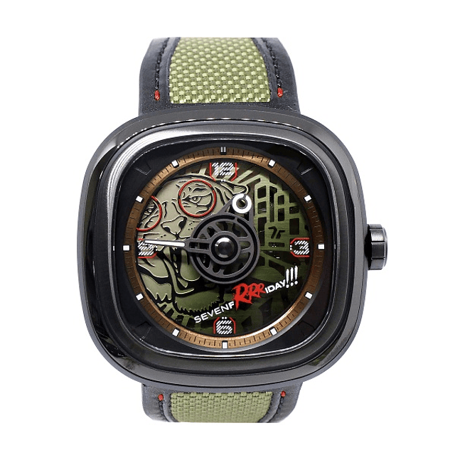 Sevenfriday Ref. T3/04 T-Series Green Tiger Edição Limitada