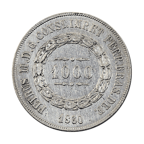 Brasil - 1000 Reis 1860 Prata