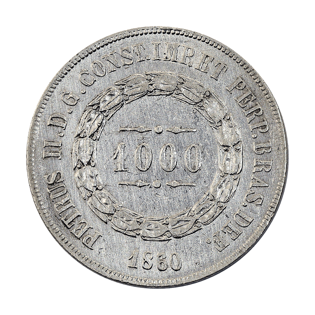 Brasil - 1000 Reis 1860 Prata