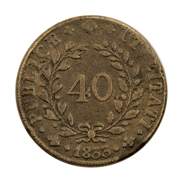 D. Maria II - Pataco 40 Reis 1833 Bronze