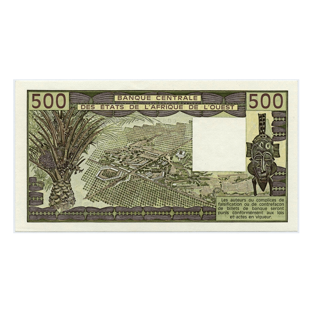 África Oeste 500 Francs 1983