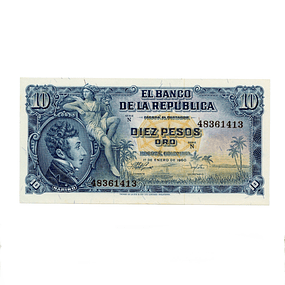 Colombia 10 Pesos 1960