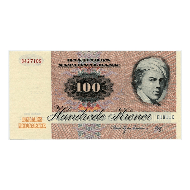 Dinamarca 100 Kroner 1972
