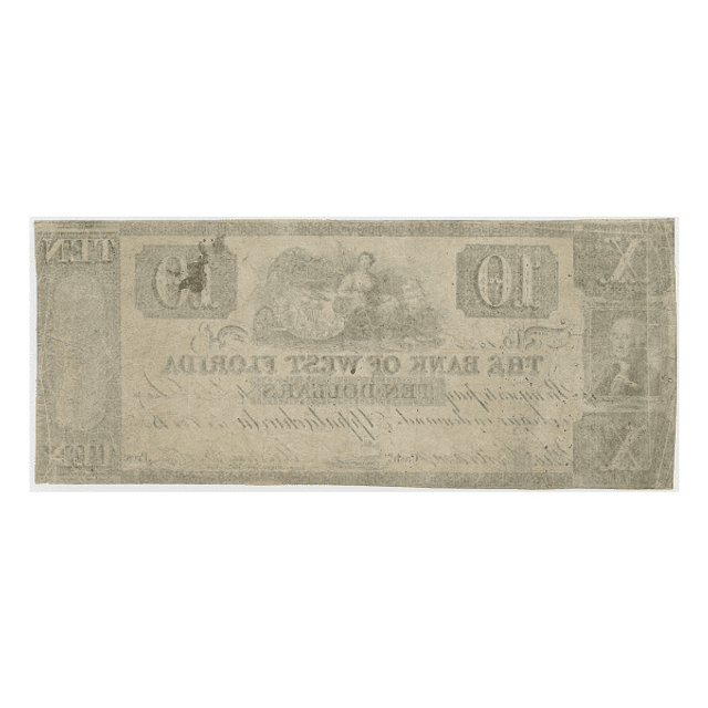 EUA - 1832 10 Dollars Bank of West Florida, Appalachicola