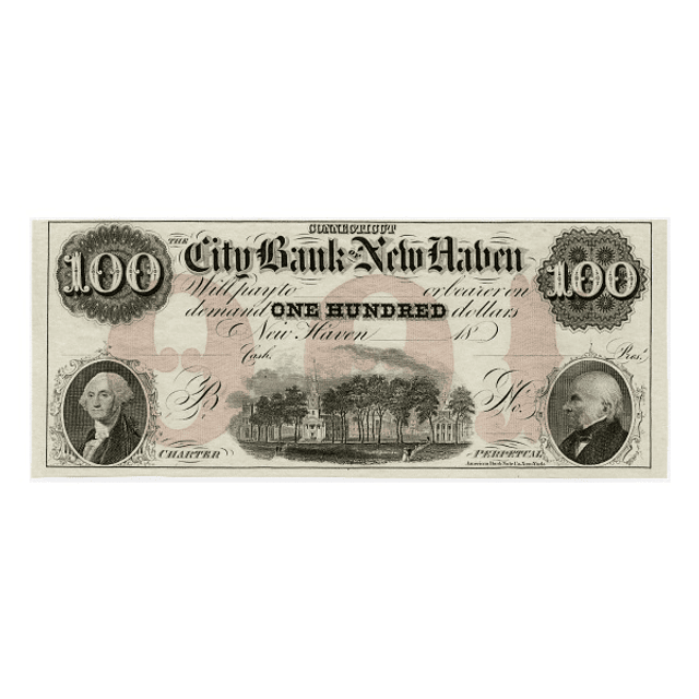 EUA - 100 Dollars City Bank of New Haven, Connecticut 
