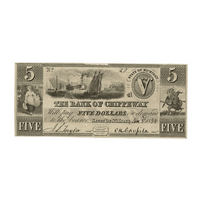 EUA - 1838 5 Dollars The Bank of Chippeway, Sault de St. Marys 