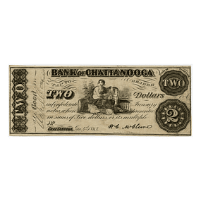 EUA - 1863 2 Dollars Bank of Chattanooga Tennessee