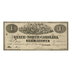 EUA - 1866 Dollar The State of North of Carolina