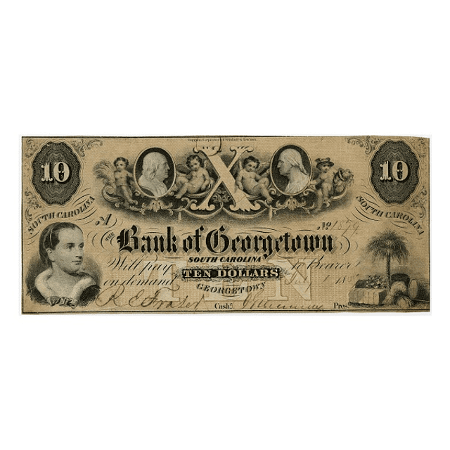 EUA - 1856 10 Dollars The Bank of Georgetown, South of Carolina