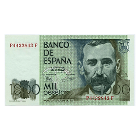 Espanha 1000 Pesetas 1979 Substituição