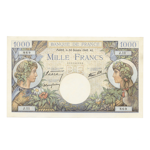 França 1000 Francs 1940