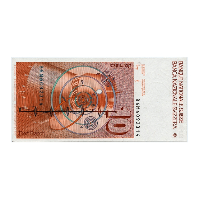 Suiça 10 Francs 1986