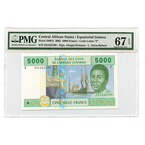 Guiné Equatorial 5000 Francs 2002 PMG67