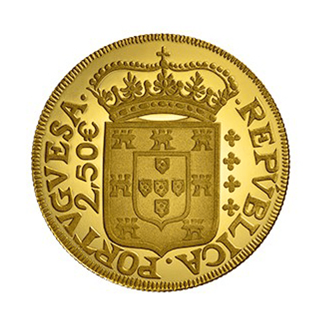 Ouro - 2.50 Euro A Moeda D. Pedro Principe Regente 