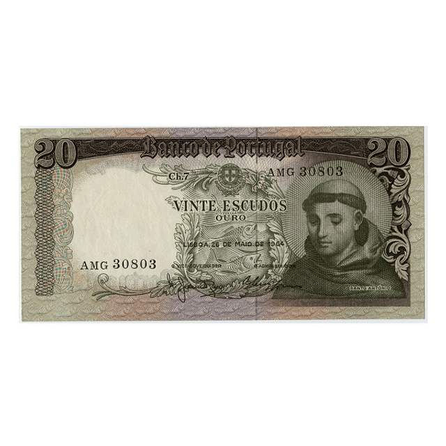 20 Escudos Santo António 26.05.1964