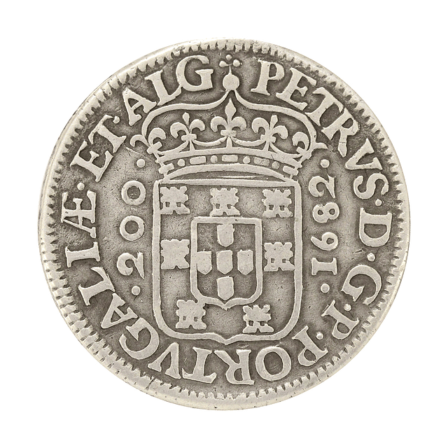 D. Pedro PR - 1/2 Cruzado 200 Reis 1682