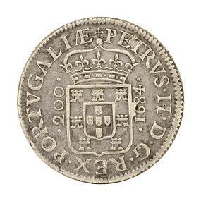 D. Pedro II - 1/2 Cruzado Prata 1684