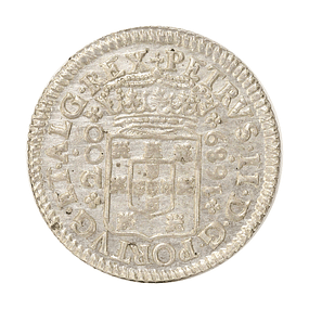 D. Pedro II - 1/2 Cruzado Prata 1689