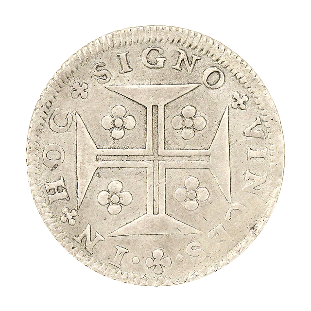 D. Pedro II - 1/2 Cruzado Prata 1692
