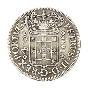 D. Pedro II - Cruzado Prata 1688 Porto