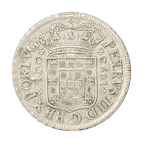 D. Pedro II - Cruzado Prata 1692 Porto