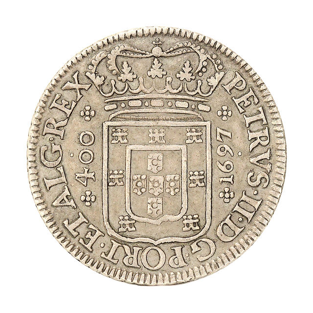 D. Pedro II - Cruzado Prata 1697