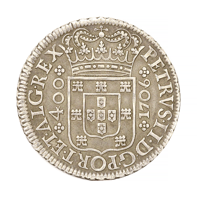 D. Pedro II - Cruzado Prata 1706
