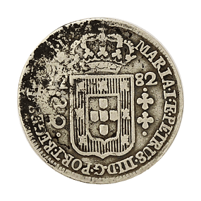 D. Maria I e Pedro III - Brasil 80 Reis 1782