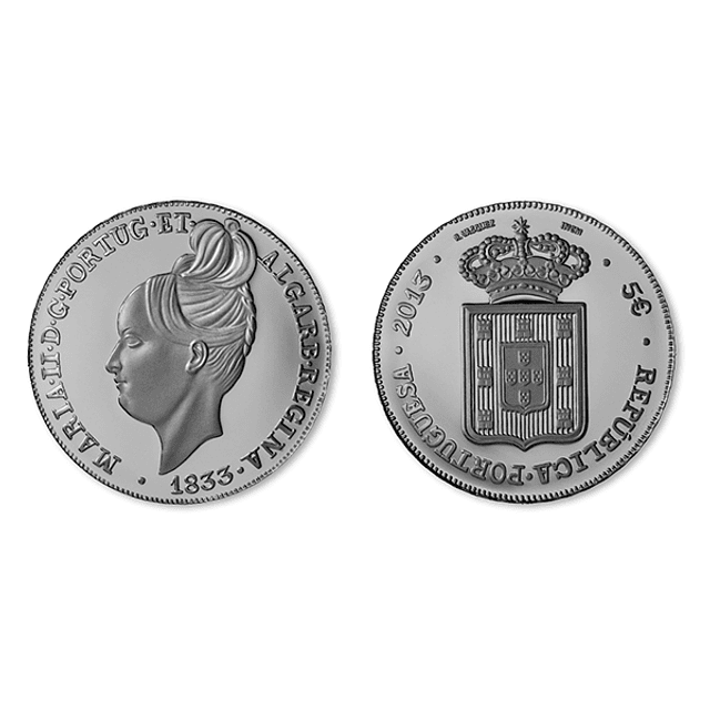 5.00 Euro Peça de D. Maria II Degolada 2013
