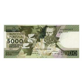 5000 Escudos Antero Quental 12.02.1987