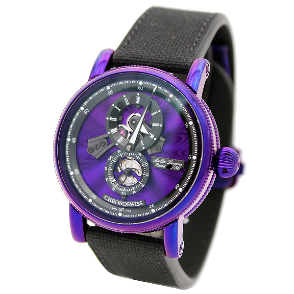 Imagem 4 de Chronoswiss Flying Regulator Open Gear Purple Ed.Limitada Ref. CH-8758.1 PUBK