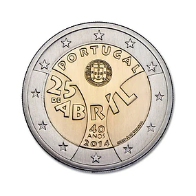 2.00 Euros 40º Aniversário do 25 de Abril 2014
