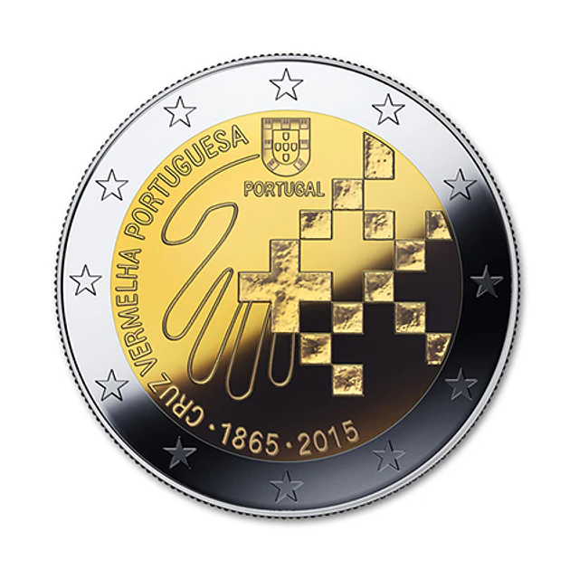 2.00 Euros 150 Anos da Cruz Vermelha 2015