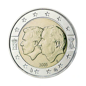 Bélgica - 2.00 Euros União Económica Bélgica-Luxemburgo 2005