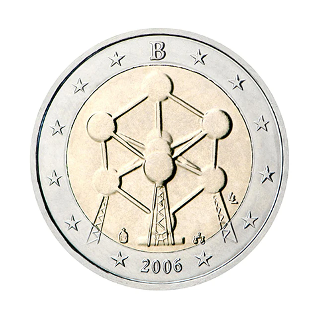 Bélgica - 2.00 Euros Renovação do Atomo em Bruxelas 2006